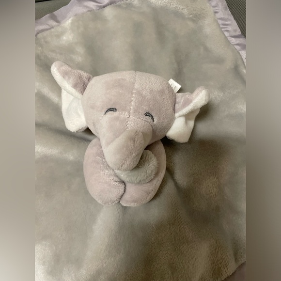Carters Gray Elephant Plush Lovey Baby Security Blanket - Picture 9 of 9